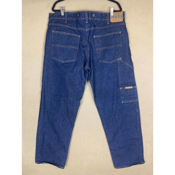 PRSN BLU‎ Carpenter Jeans Straight Leg Mens 40x30 Relaxed Fit Made in USA Blue - Picture 13 of 13